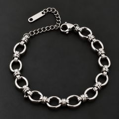 Filigranes Edelstahl-Armband – silberfarben #2