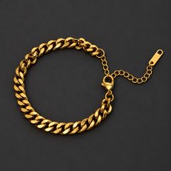 Panzerketten-Armband – goldfarben
