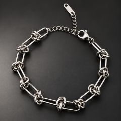 Filigranes Edelstahl-Armband – silberfarben #6